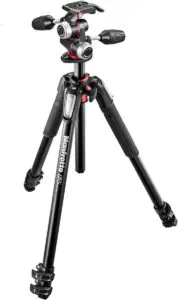 Manfrotto Alu Stativ mit 3 Wege Neiger Fotostativ